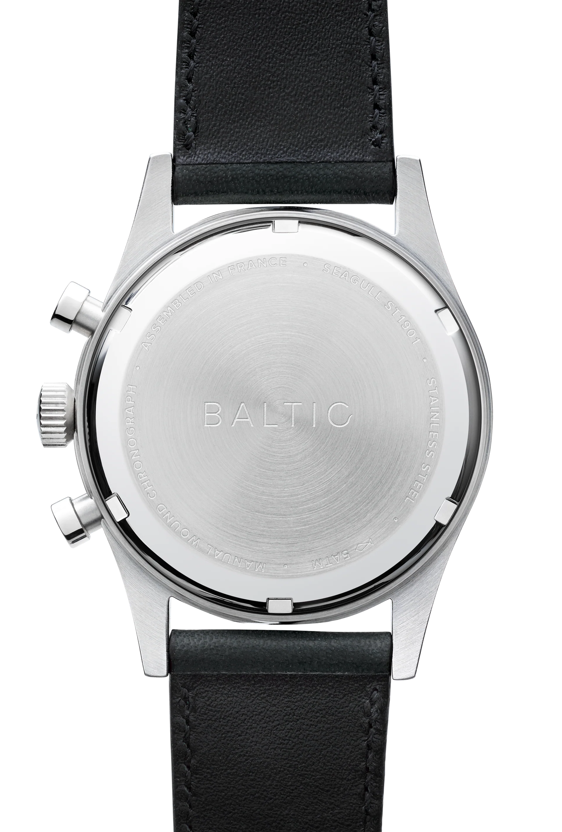 Baltic Bicompax 002 Silver - Stitched Navy Blue Strap - Image 3