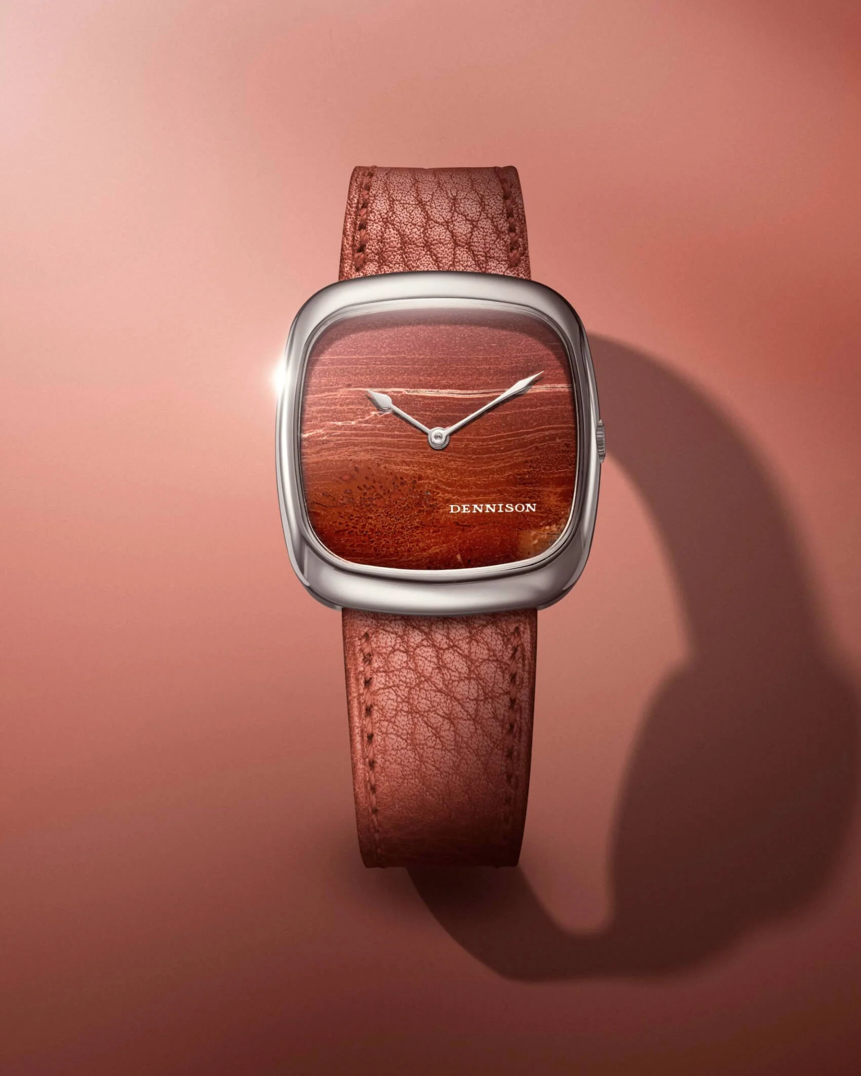 Dennison Natural Red Agate Stone In Steel - Image 2