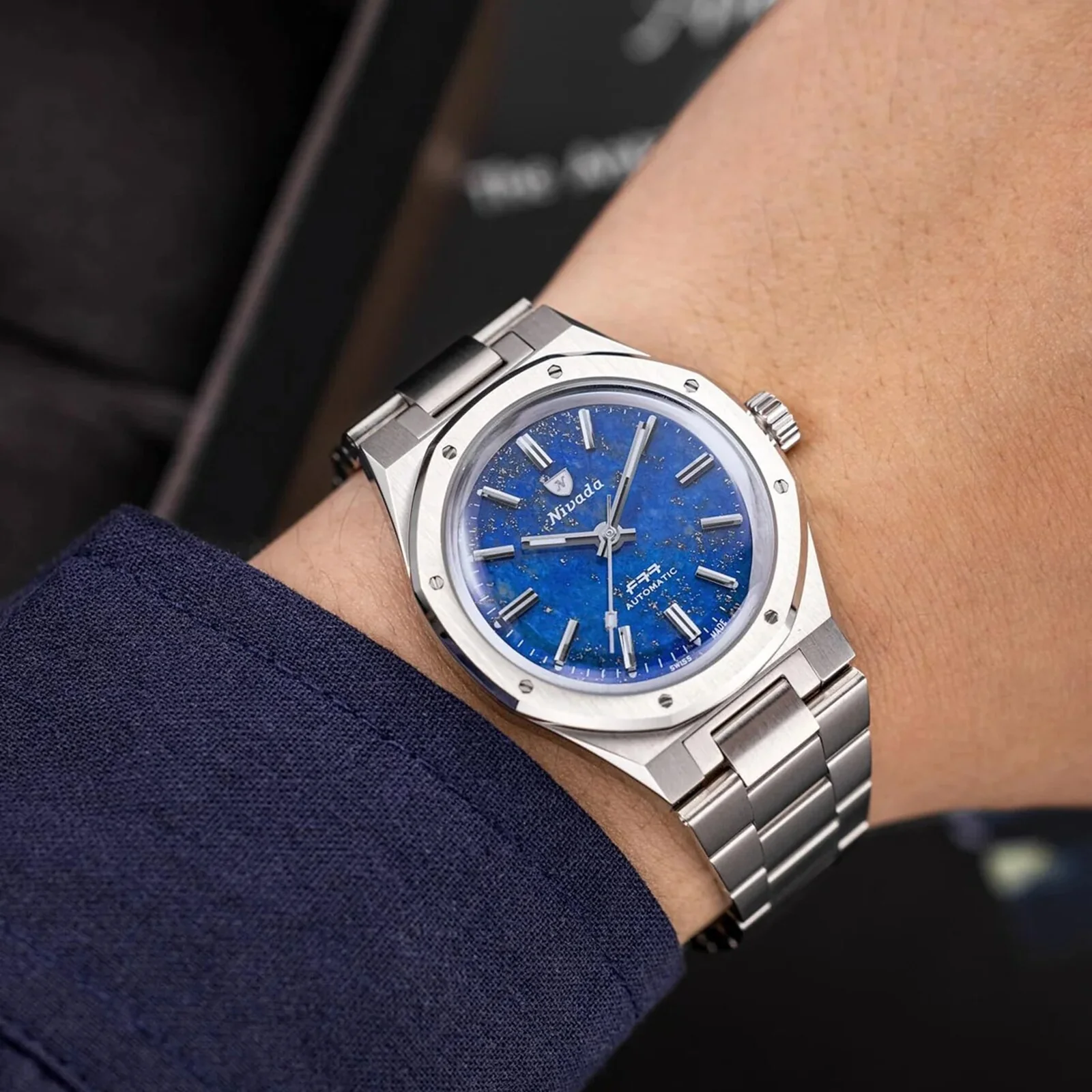 Nivada Grenchen F77 Titanium Lapis Lazuli - Image 3